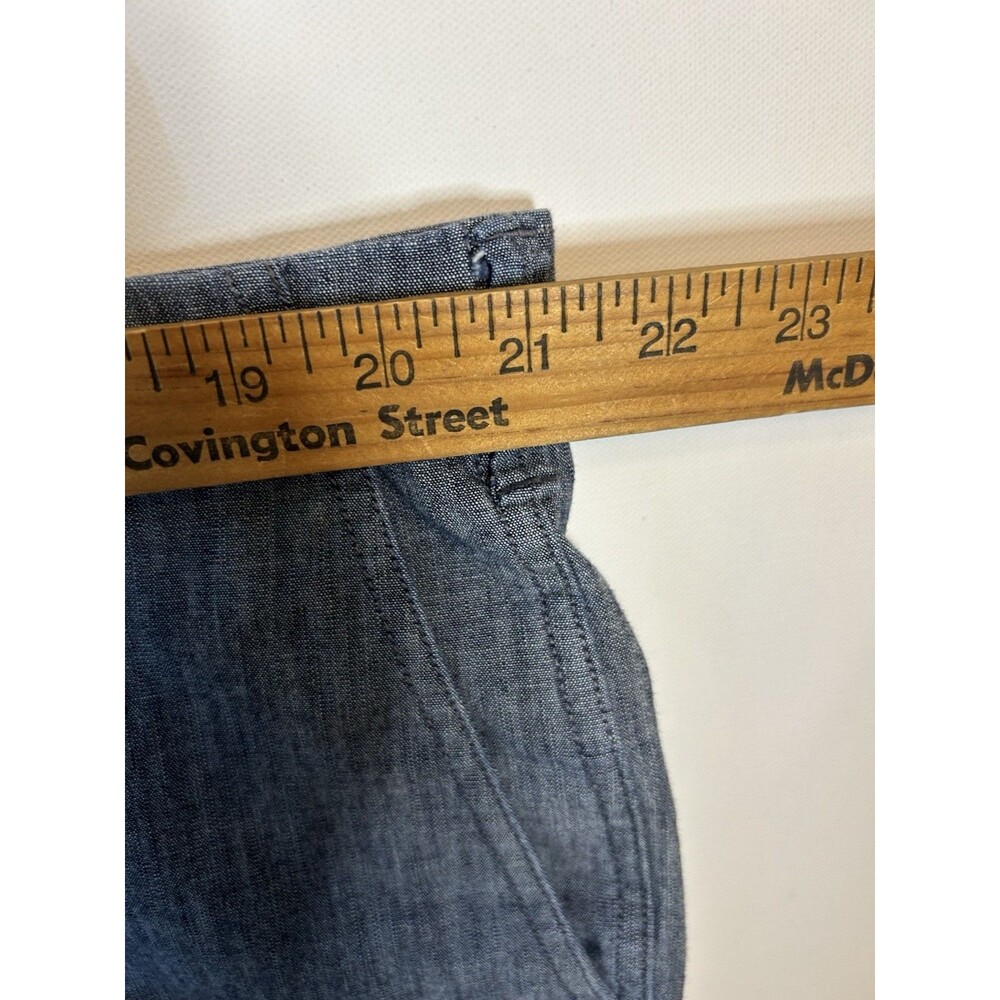 Lands End Womens 20W Blue Chambray Stretch Cotton 6 Inch Casual Shorts Plus Size - Picture 4 of 14